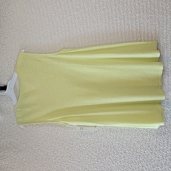Eileen Fisher Soft V-neck Long Shell Tank in Lemic Size S $98 - Picture 2 of 5